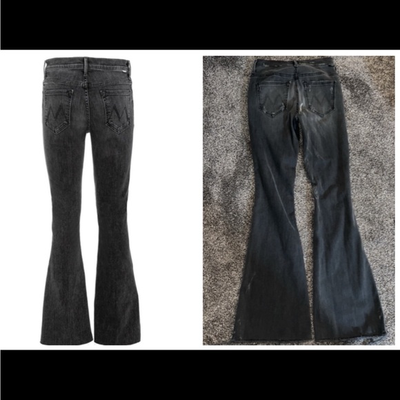 MOTHER Denim - MOTHER JEANS THE WEEKENDER FRAY  Gray SIZE 24. 30” inseam.